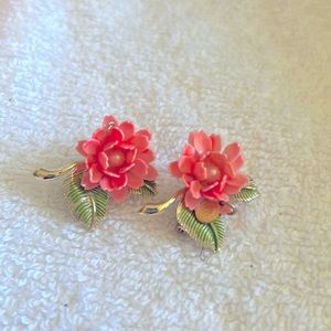 Delicate vintage clip on earrings